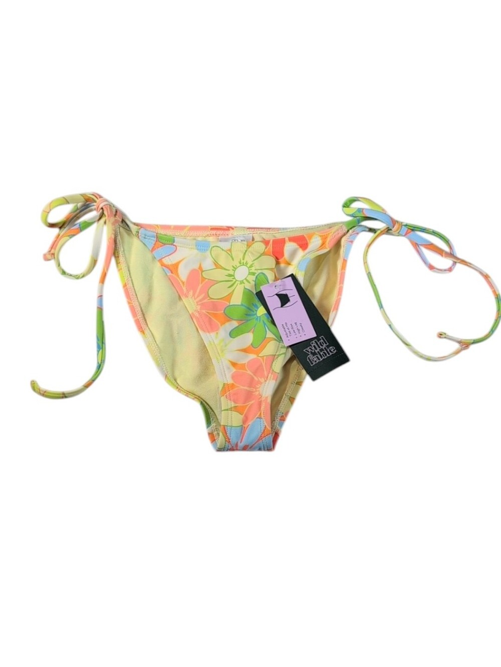 Wild Fable Floral Bikini Bottom Ties at Hip Cheeky Low Rise Size XXS